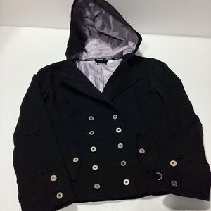 Nomis Crossover Front Jacket With Hood Double Breasted L